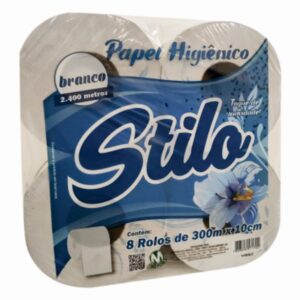 Papel Higienico Stilo 8x300 M Branco