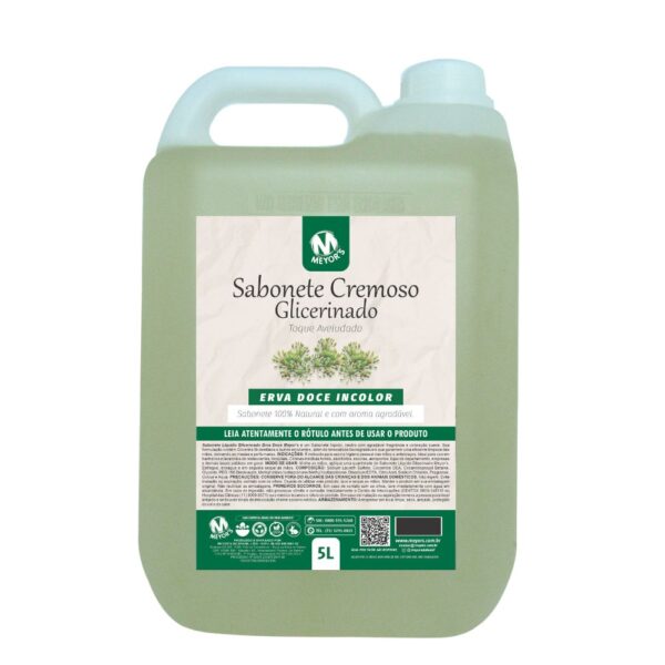 Sabonete Cremoso Glicerinado Incolor Erva Doce